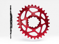 roda ped.absblack sram oval 30d red 6 off