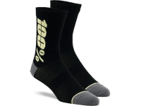 meias 100% rythym merino performance preto/amarelo