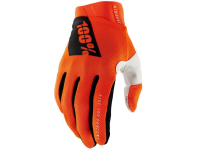 luvas 100% ridefit laranja fluo c/dedos