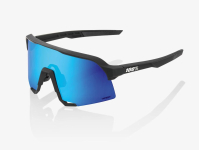 oculos 100% s3 preto matt lentes hiper azul