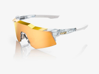 oculos 100% speedcraft xs translucent clear lentes hiper 24k gold mirror