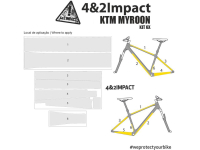protector quadro 4&2impact ktm myroon brilho-6 kit