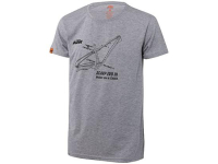 camisola t-shirt ktm factory team scarp cinza/prt