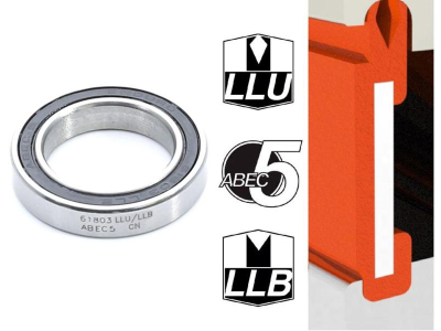 rolamento enduro 61803 llu/llb cn a5 - 17x26x5