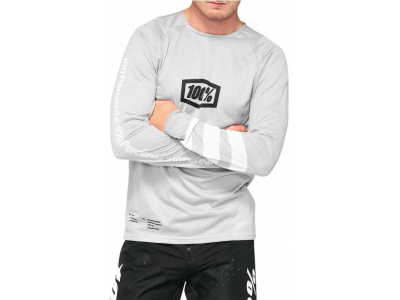 camisola 100% r-core m/comp cinza/branco