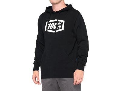 camisola 100% hoodie essential m/comp preto