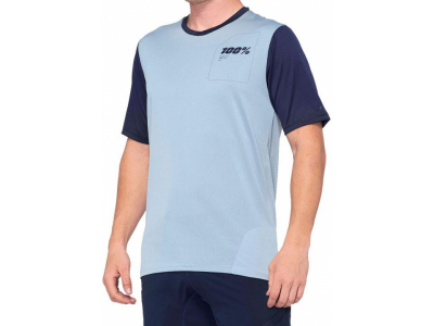 camisola 100% ridecamp m/curt light slate/navy