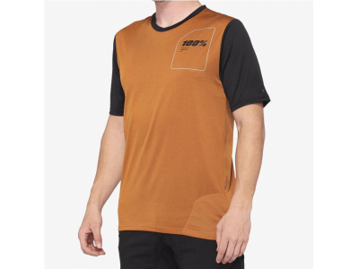 camisola 100% ridecamp m/curt terracotta/preto
