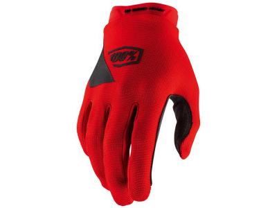 luvas 100% ridecamp vermelho c/dedos