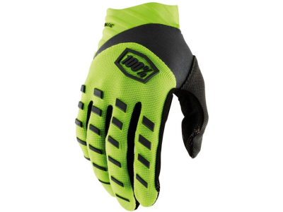 luvas 100% airmatic amarelo fluo/preto c/dedos