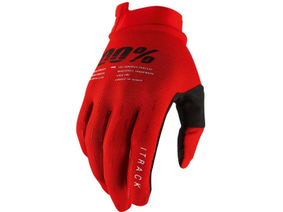 luvas 100% itrack vermelho c/dedos