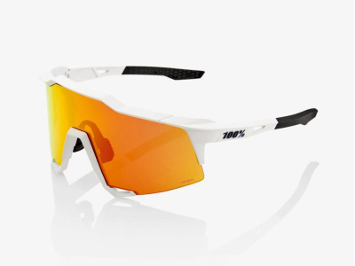 oculos 100% speedcraft branco lentes hiper red mul
