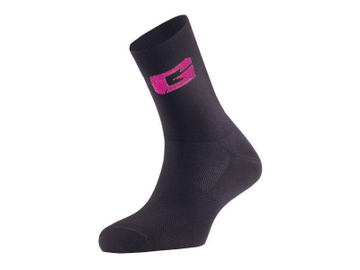 meias gaerne g-prof.long black/fuxia 4195-011