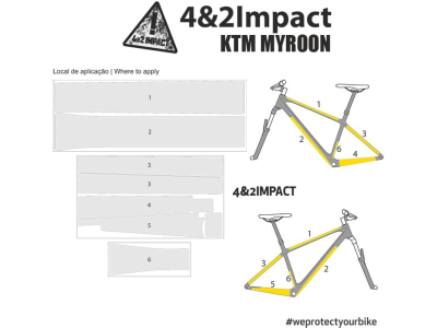 protector quadro 4&2impact ktm myroon brilho