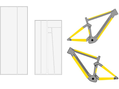 protector quadro + escora 4&2impact e-bike brilho