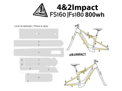 protector quadro 4&2impact e-bike 160/180 mm 800wh matt