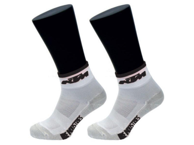 meias ktm factory line branco/preto curtas 6585801