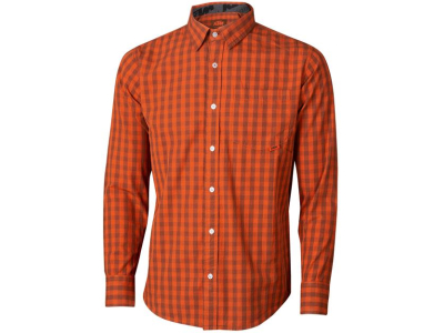 camisa ktm factory team plaid laranja