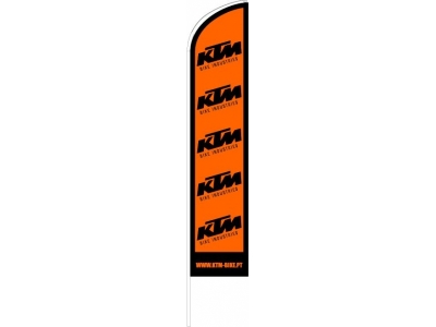 bandeira c/ mastro ktm praia 5m.