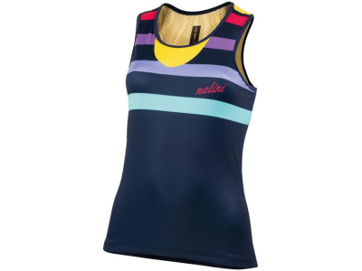 camisola nalini senhora tank blue/yellow s/manga