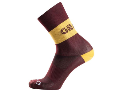 meias nalini new gravel bordeaux/yellow