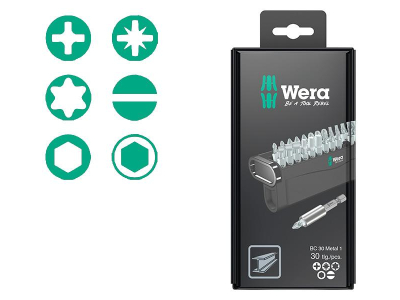 conjunto bits wera com extensor 1 sb (kit 30pcs)