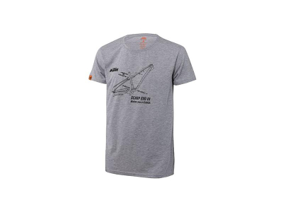 camisola t-shirt ktm factory team scarp cinza/prt